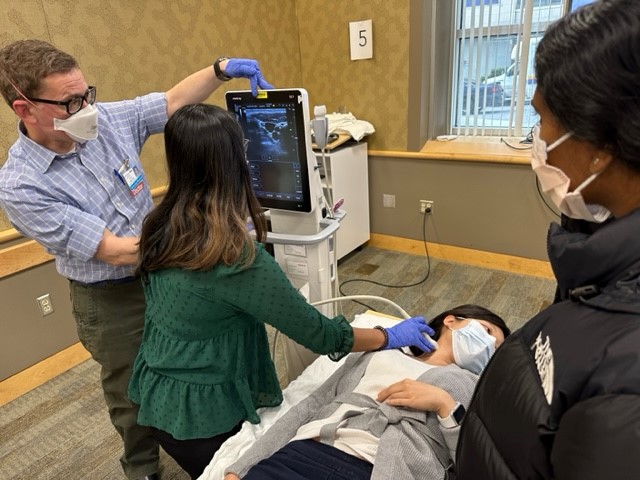 Ultrasound guided teaching