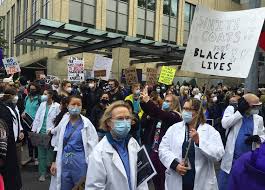 UW Residents at the Healthcare Workers for Justice March, June 2020