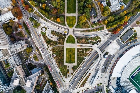 Aerial of UW Medicine corner