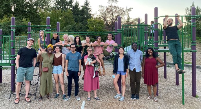 RDC members and allies at Judkins Park on playground